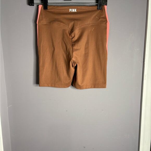 PINK Victoria’s Secret Brown and Pink Pull On Biker Shorts Size Small - Picture 4 of 5